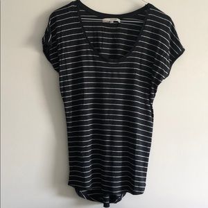 Plenty Monk & Lou blue & white striped tee